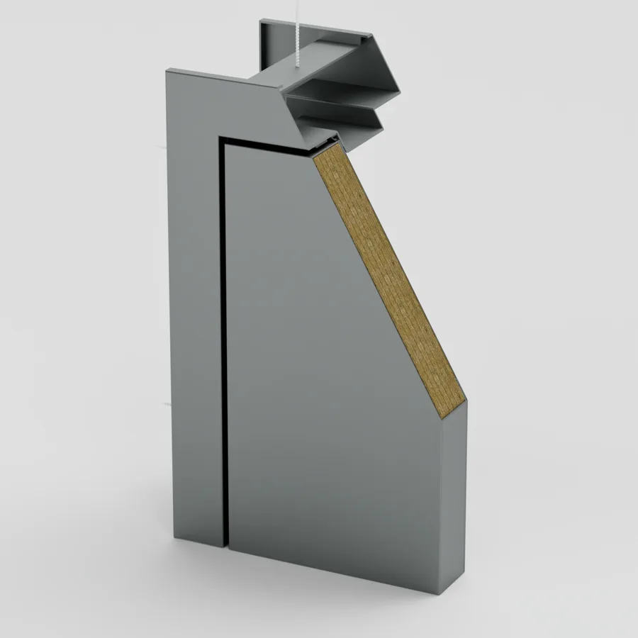 DMSteel UL10b 90 Block kapı kesiti