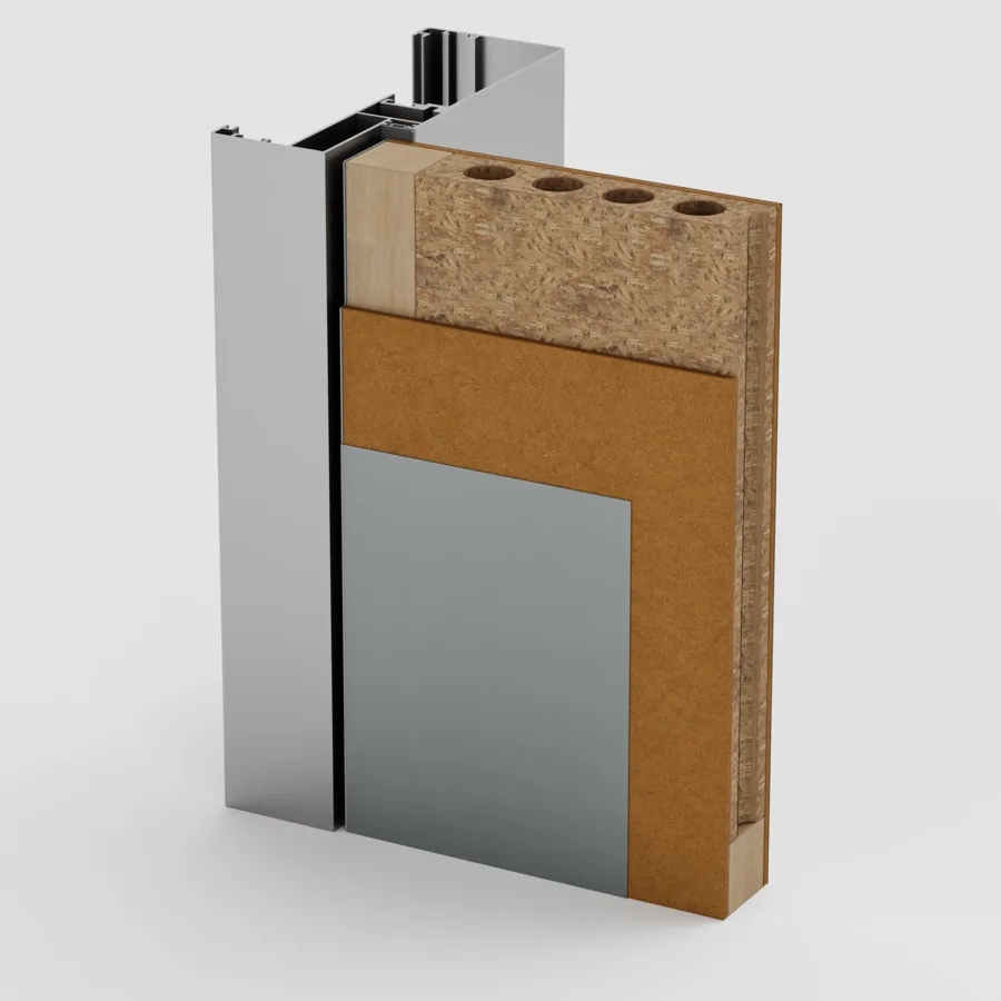 DMWood Solid ALU kapı kesiti