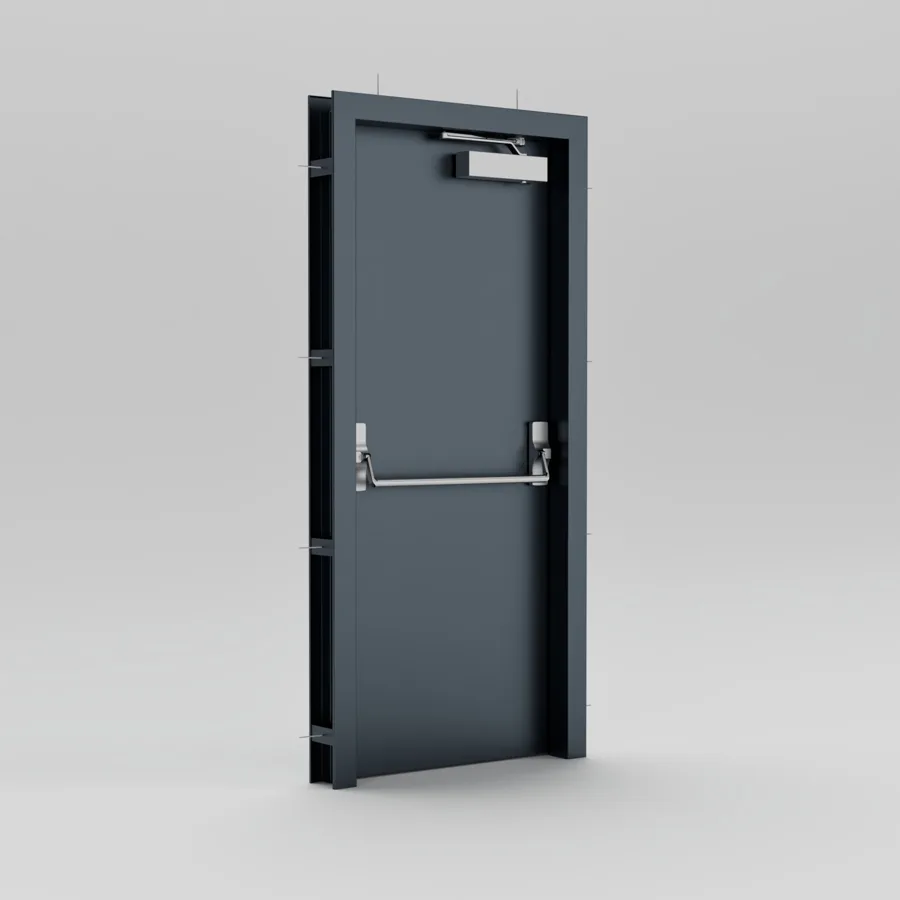 DMSteel panik barlı yangın kapısı