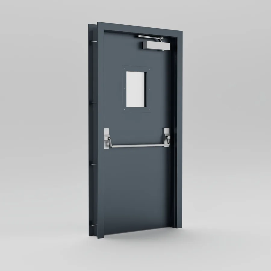 DMSteel gözetleme camlı yangın kapısı