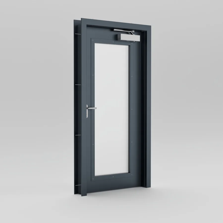 DMSteel tam camlı yangın kapısı