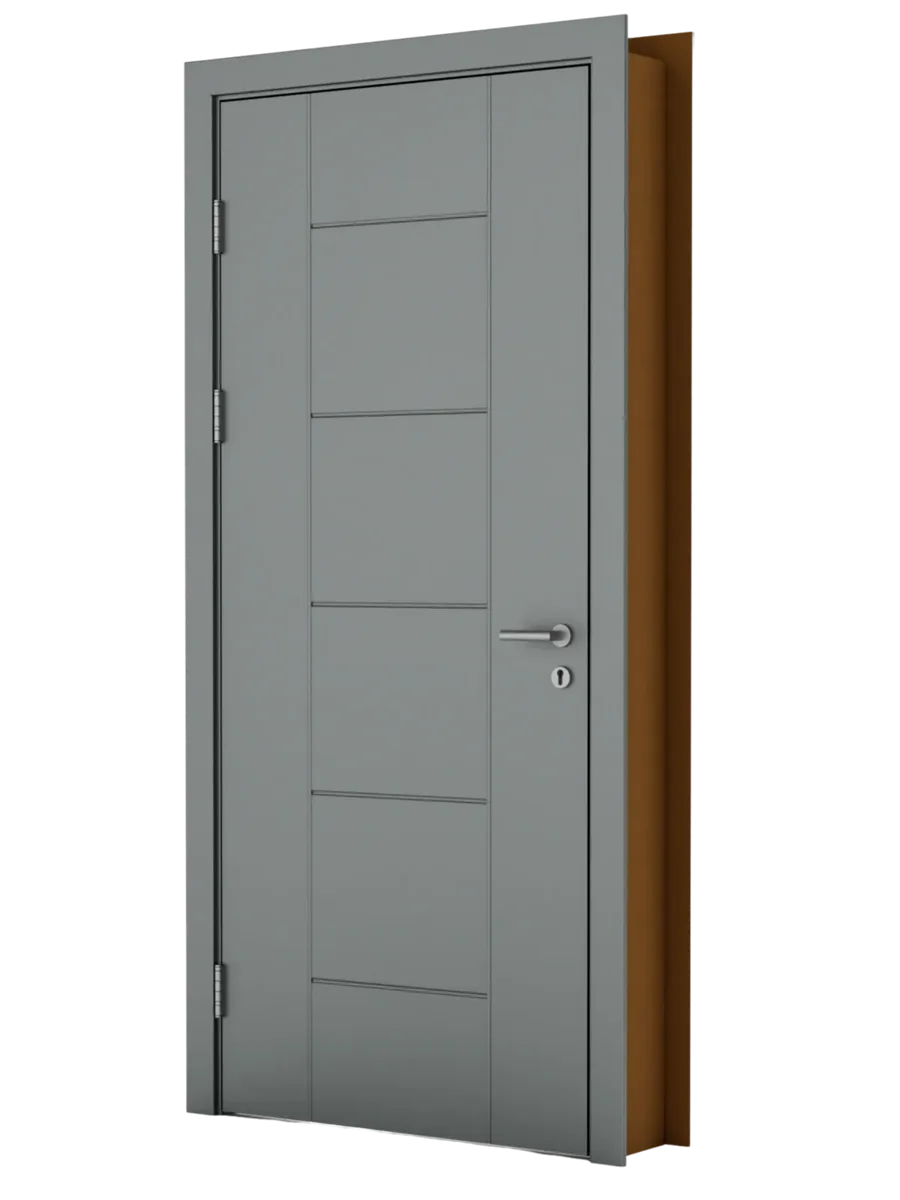DMWood Lake H FUGA — Grooved Surface, Lacquered Room Door