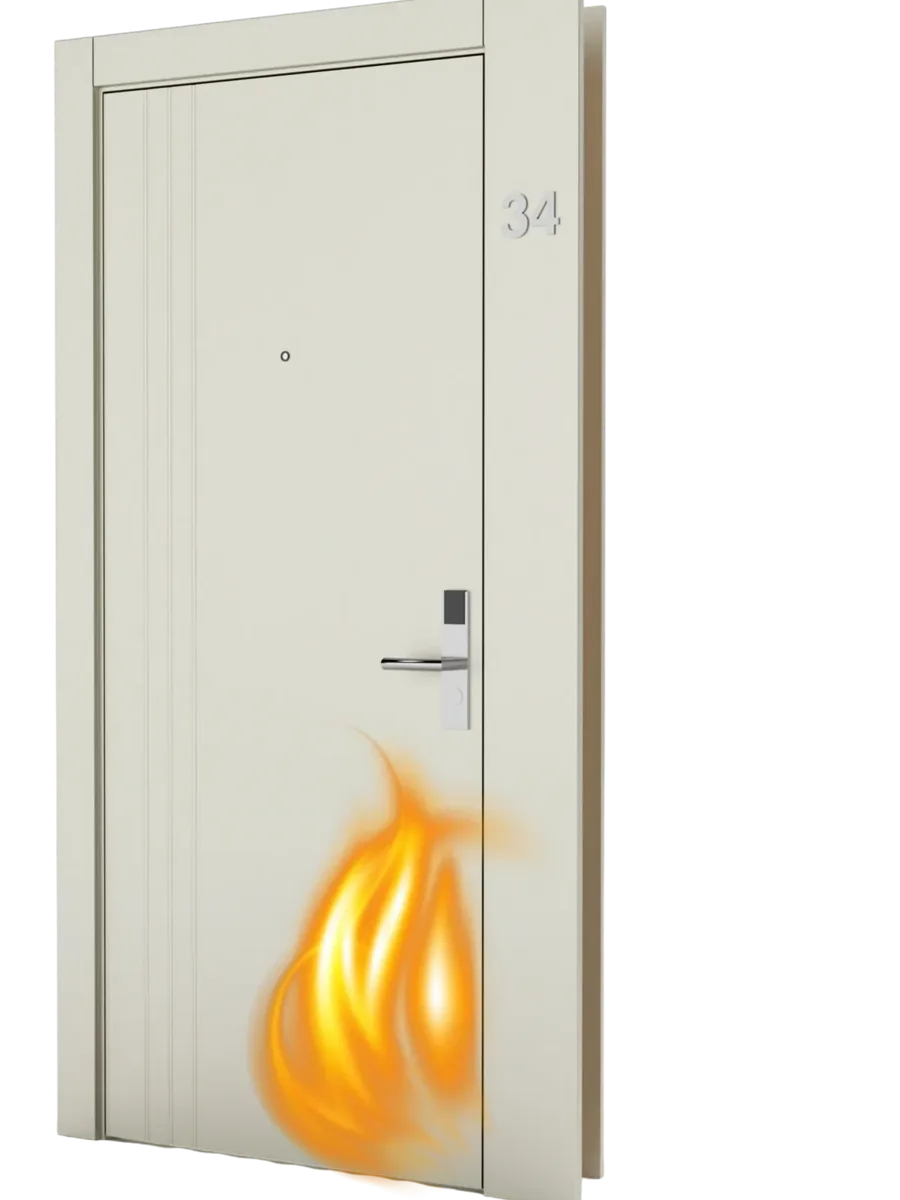 DMWood Lake HOTEL — Fire Rated, Lacquered Hotel Room Door